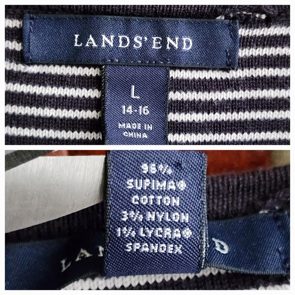 Striped Lands' End Cardigans L - Picture 8 of 15